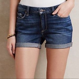 PAIGE CUFFED ROLLED HEMMED DENIM SHORTS SIZE 26